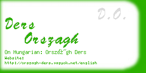 ders orszagh business card